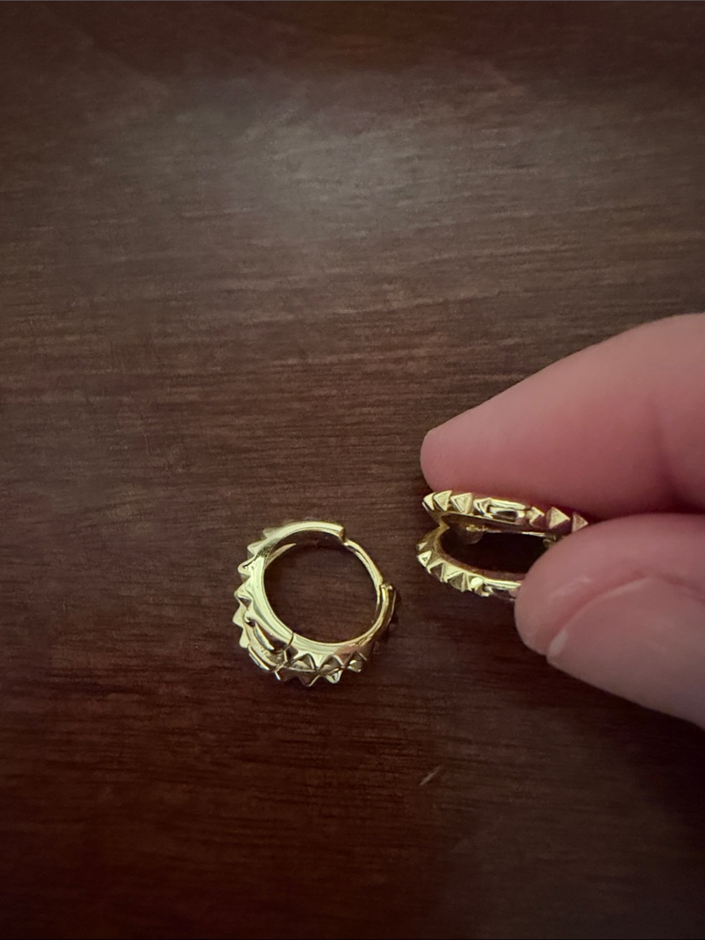 Uncommon James Gold Spike Huggie Earrings